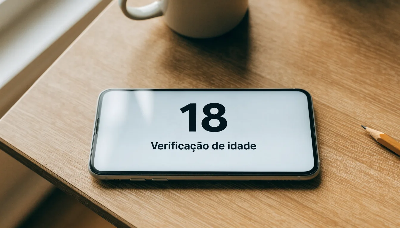 Uma folha de licença em papel com um selo vermelho, pousada numa secretária de madeira ao lado de uma caneta